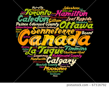 List of cities and towns in Canada  word cloud 67316792