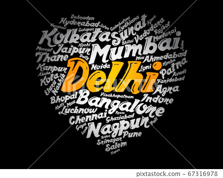 List of cities and towns in India, word cloud 67316978