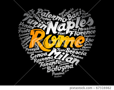 List of cities and towns in Italy, word cloud 67316982