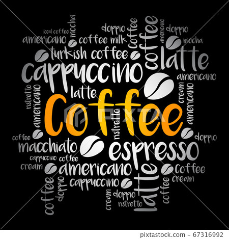 List of coffee drinks words cloud collage List of coffee drinks words cloud collage 67316992