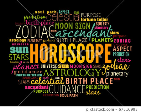 HOROSCOPE word cloud collage , concept 67316995