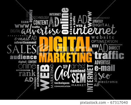 Digital Marketing word cloud collage 67317040