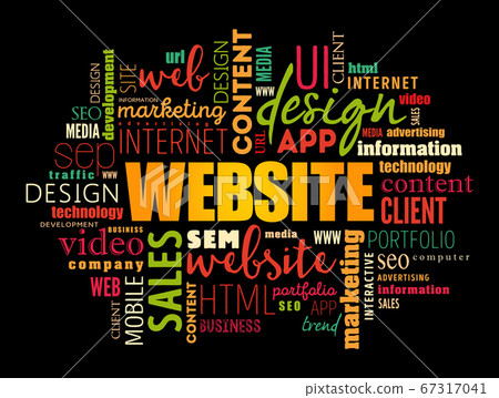 WEBSITE word cloud collage, business concept 67317041