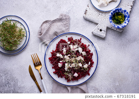 Health salad with beetroot and feta Health salad with beetroot and feta 67318191