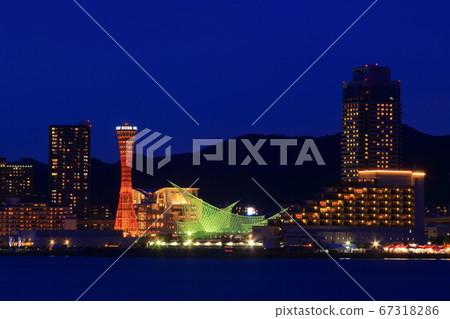 神戶港的夜景（兵庫縣神戶市） 67318286