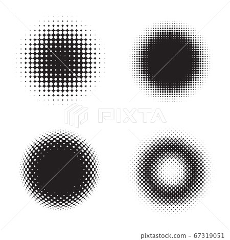 Halftone circles. Design elements. Vector illustration Halftone circles. Design elements. Vector illustration 67319051