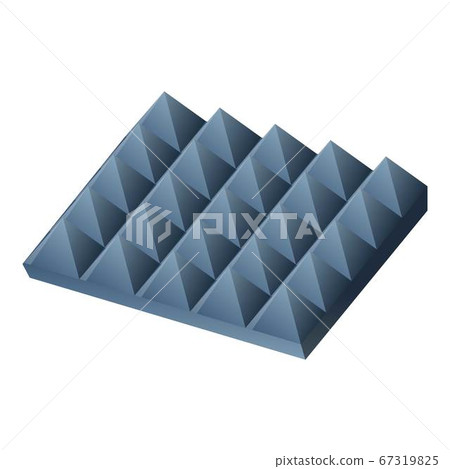 Room soundproofing icon, cartoon style 67319825