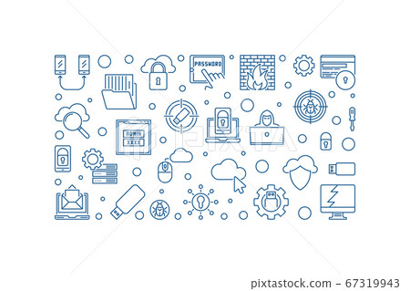 Hacker vector outline simple horizontal illustration Hacker vector outline simple horizontal illustration 67319943
