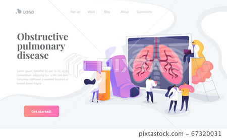 Chronic obstructive pulmonary disease landing page concept Chronic obstructive pulmonary disease landing page concept 67320031