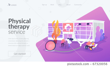 Nursing home landing page concept 67320056