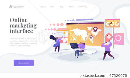 Social media dashboard landing page concept Social media dashboard landing page concept 67320076
