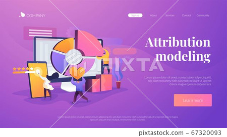 Digital marketing strategy landing page concept 67320093