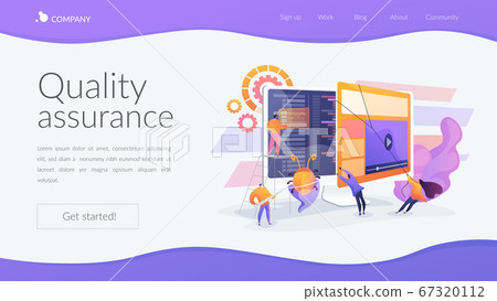 Software testing landing page concept - Stock Illustration [67320112 ...