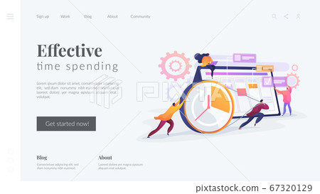 Time management landing page concept Time management landing page concept 67320129