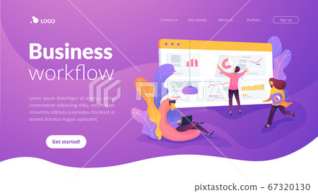 Workflow landing page template. 67320130