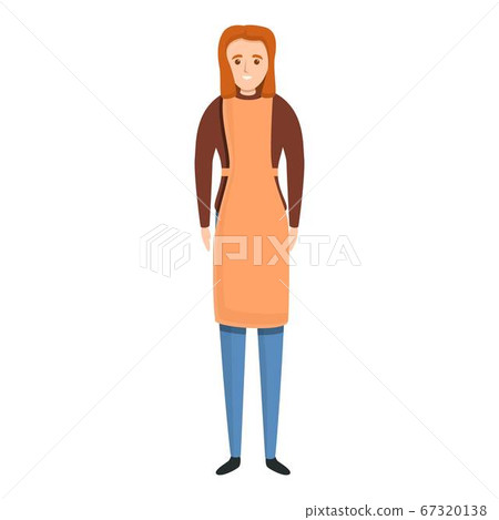 Groomer in apron icon, cartoon style 67320138