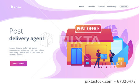 Post office concept landing page Post office concept landing page 67320472