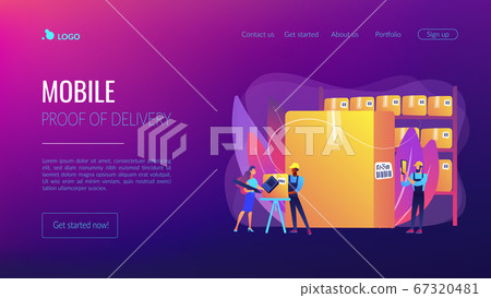 Barcode scanning concept landing page 67320481