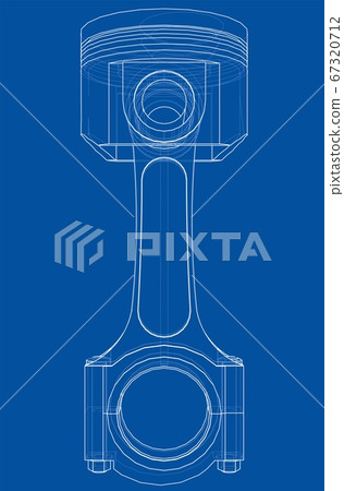 Sketch of piston. 3D illustration Sketch of piston. 3D illustration 67320712