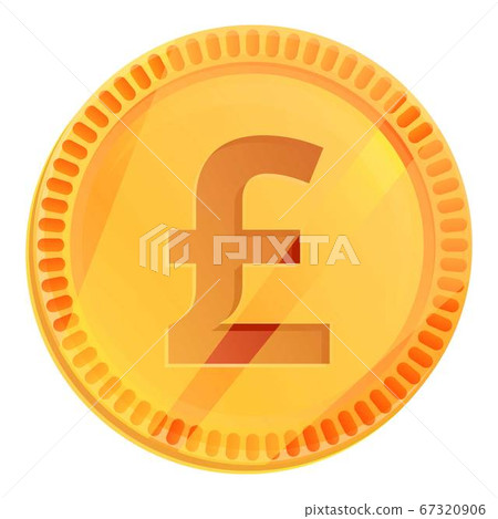 Pound coin icon, cartoon style Pound coin icon, cartoon style 67320906