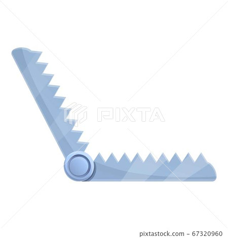 Caution trap icon, cartoon style 67320960