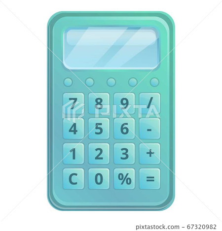 Financial calculator icon, cartoon style Financial calculator icon, cartoon style 67320982