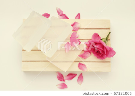 Soap bar and rose flower. Base for making soap Soap bar and rose flower. Base for making soap 67321005