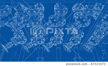 Sketch of industrial equipment 67321073