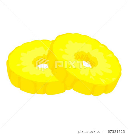 Pineapple slices icon, isometric style 67321323