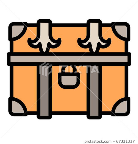Old dower chest icon, outline style Old dower chest icon, outline style 67321337