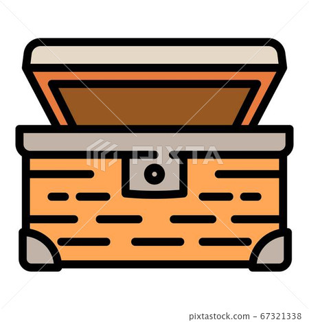 Open dower chest icon, outline style Open dower chest icon, outline style 67321338
