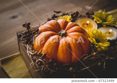 Halloween autumn flower arrangement Halloween autumn flower arrangement 67321499