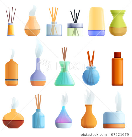 Diffuser icons set, cartoon style 67321679