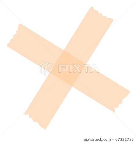 Cross scotch tape icon, cartoon style Cross scotch tape icon, cartoon style 67321755