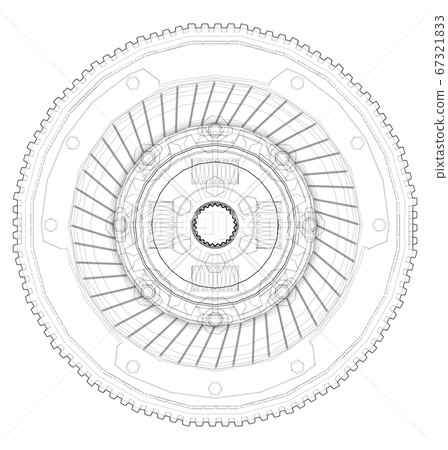 Sketch of clutch basket for the car Sketch of clutch basket for the car 67321833