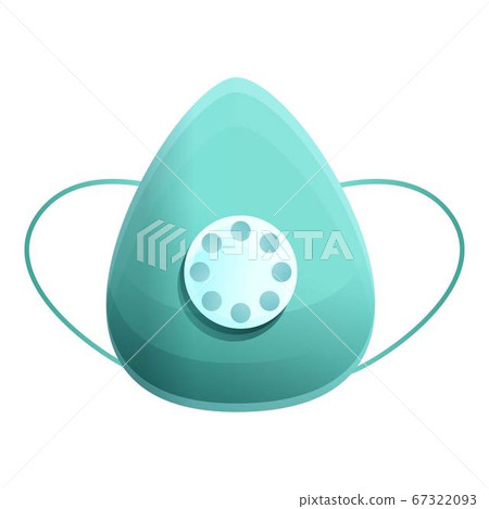 Dust medical mask icon, cartoon style 67322093