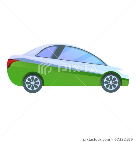 Friendly hybrid car icon, cartoon style Friendly hybrid car icon, cartoon style 67322199