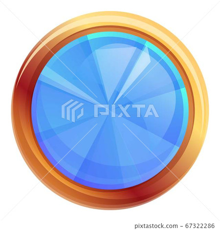 Round gemstone icon, cartoon style 67322286