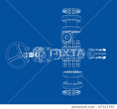 Blowout preventer. 3D illustration Blowout preventer. 3D illustration 67322348