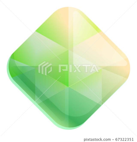 Rock gemstone icon, cartoon style 67322351
