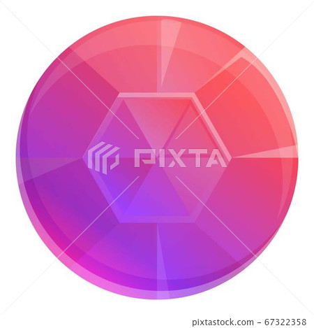 Decorative gemstone icon, cartoon style 67322358