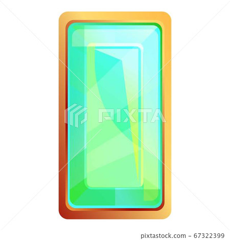 Royal green gem icon, cartoon style Royal green gem icon, cartoon style 67322399