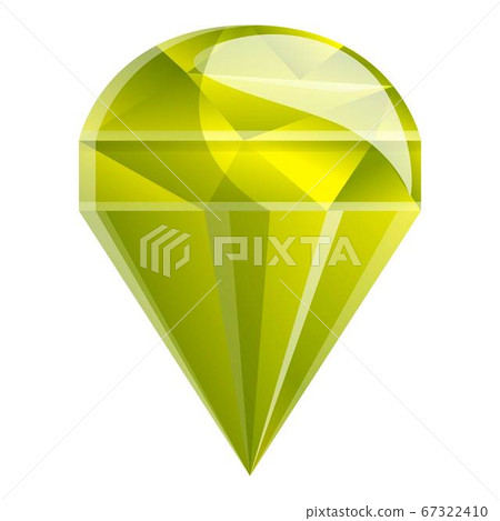 Yellow gemstone icon, cartoon style Yellow gemstone icon, cartoon style 67322410