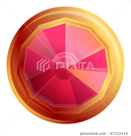 Gold ruby icon, cartoon style Gold ruby icon, cartoon style 67322418