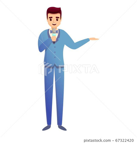 Tv report presenter icon, cartoon style Tv report presenter icon, cartoon style 67322420