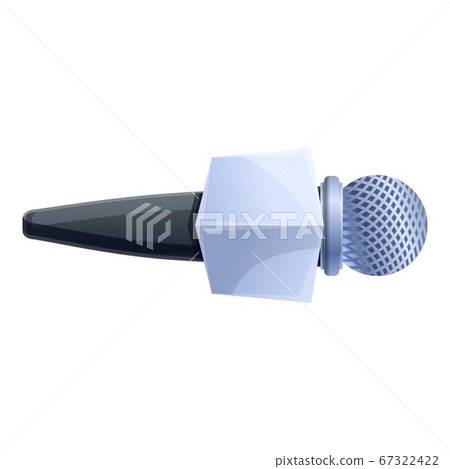 Tv reporter microphone icon, cartoon style Tv reporter microphone icon, cartoon style 67322422