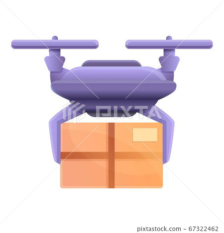 Drone parcel delivery icon, cartoon style Drone parcel delivery icon, cartoon style 67322462