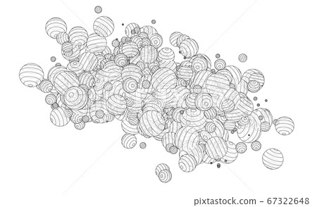 Abstract spheres background 67322648