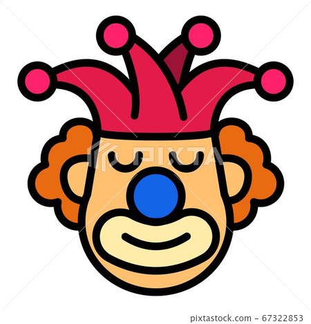 Joker clown icon, outline style Joker clown icon, outline style 67322853