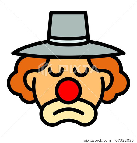 Sad clown icon, outline style Sad clown icon, outline style 67322856
